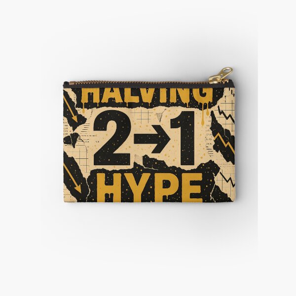 Item preview, Halving Hype 2→1 Graffiti Poster – Crypto Market Countdown Typography with Bear Charts and Gold Drip Street Art designed and sold by Bored Elon.