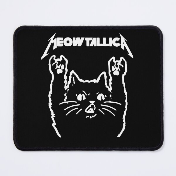 Item preview, Meowtallica – Heavy Metal Cat Raising Paws Parody Art designed and sold by T-Chou.
