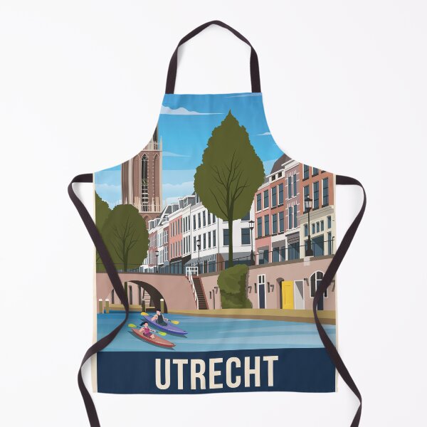 Item preview, Utrecht Art Deco Travel Poster designed and sold by Amsterdam Experiences.