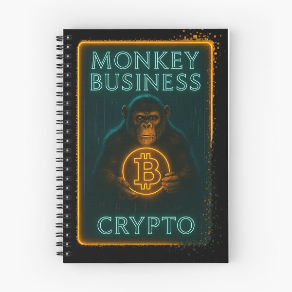 Item preview, Monkey Business Crypto – Neon Bitcoin Poster designed and sold by NAJURE.