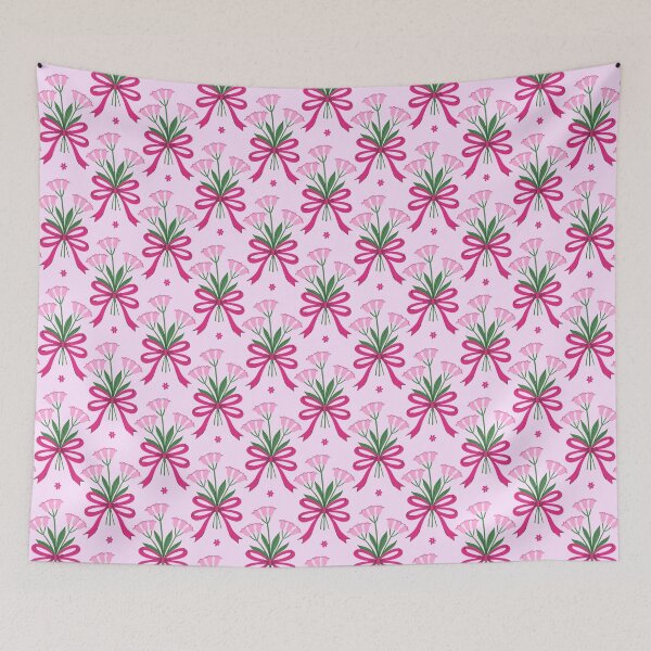 Item preview, bouquets of pink flowers tied with bows designed and sold by burbura.