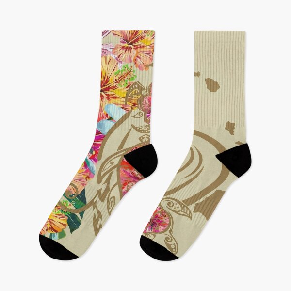 Item preview, Sea Turtle Honu & Tropical Hibiscus Flowers designed and sold by TheOneOff.
