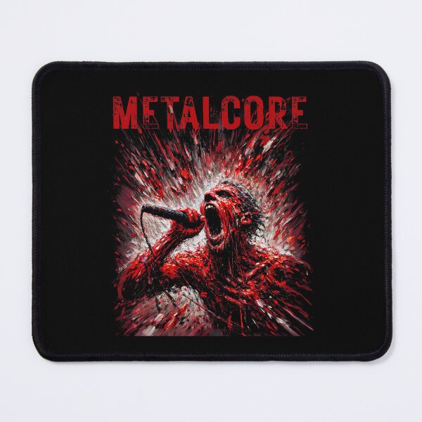 Item preview, Metalcore – Screaming Vocalist Bloodsplatter Design designed and sold by Manic Merch Designs.