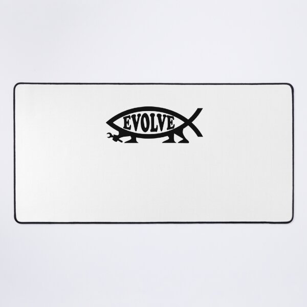 Item preview, Funny Nerdy Evolve Darwin Fish Symbol with Legs Black Text designed and sold by MathWare MathClips.