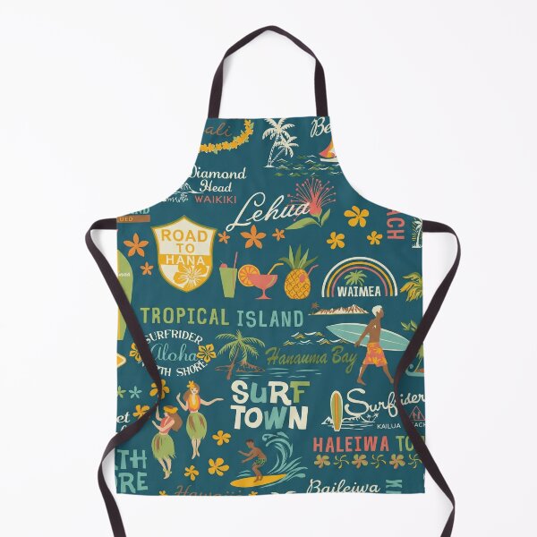 Item preview, Vintage Surf Town Hawaii - Retro Tropical Pattern designed and sold by TheOneOff.