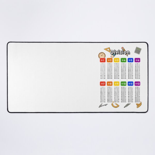 Item preview, 12 Times Table Division Poster | Colorful Korean Math Chart for Kids designed and sold by JOOKDesign.