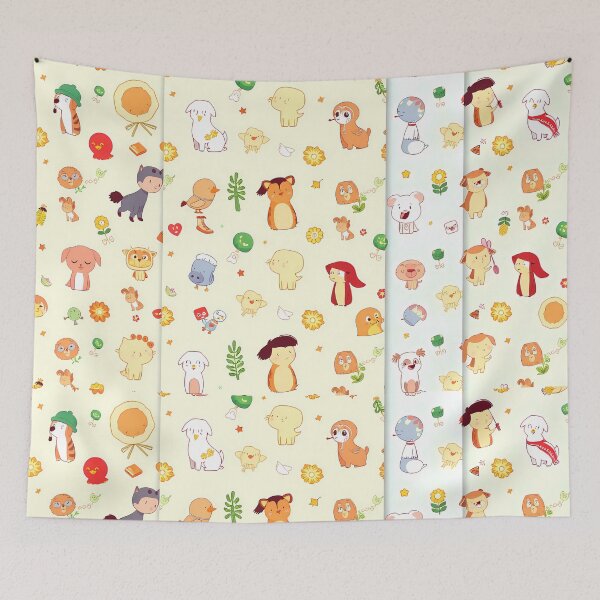 Item preview, 2 Charming Illustrations Adorable Animals Endless Fun Art designed and sold by ART ATTACK ZONE.