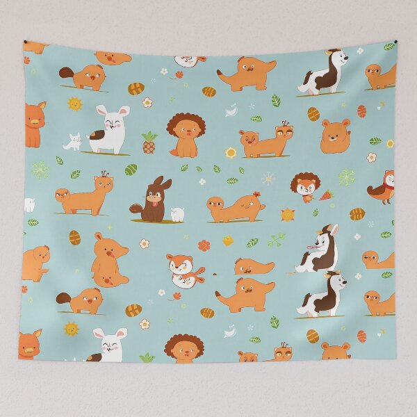 Item preview, 4 Charming Illustrations Adorable Animals Endless Fun Art designed and sold by ART ATTACK ZONE.