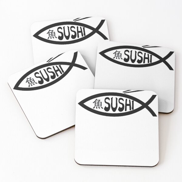 Item preview, Funny Nerdy Sushi Fish Symbol Black Text designed and sold by MathWare MathClips.