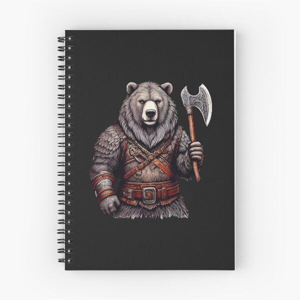 Item preview, Viking Bear Warrior with Axe – Fierce Nordic Bear Illustration designed and sold by friadesign.