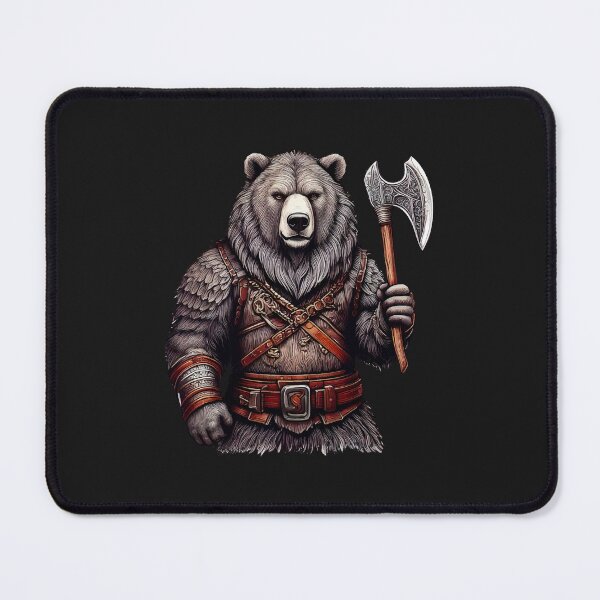 Item preview, Viking Bear Warrior with Axe – Fierce Nordic Bear Illustration designed and sold by friadesign.