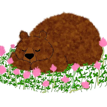 Artwork thumbnail, Sleepy Springtime Bear by Lextraordinary Designs