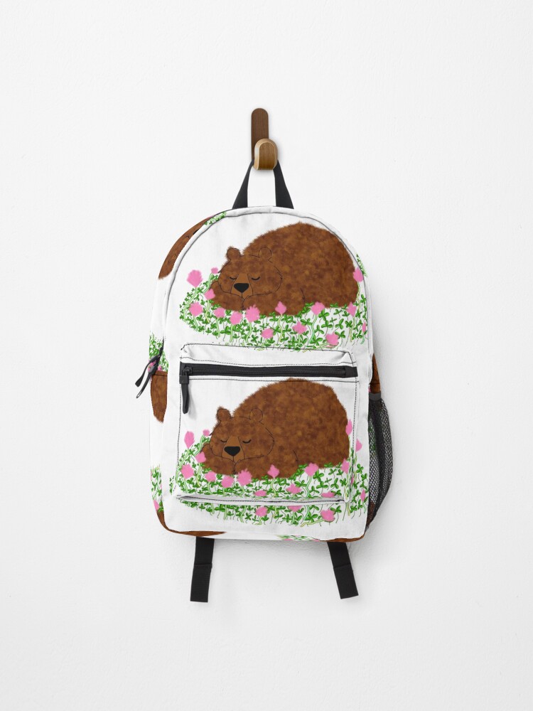 Thumbnail 1 of 3, Backpack, Sleepy Springtime Bear designed and sold by Simbaspride.