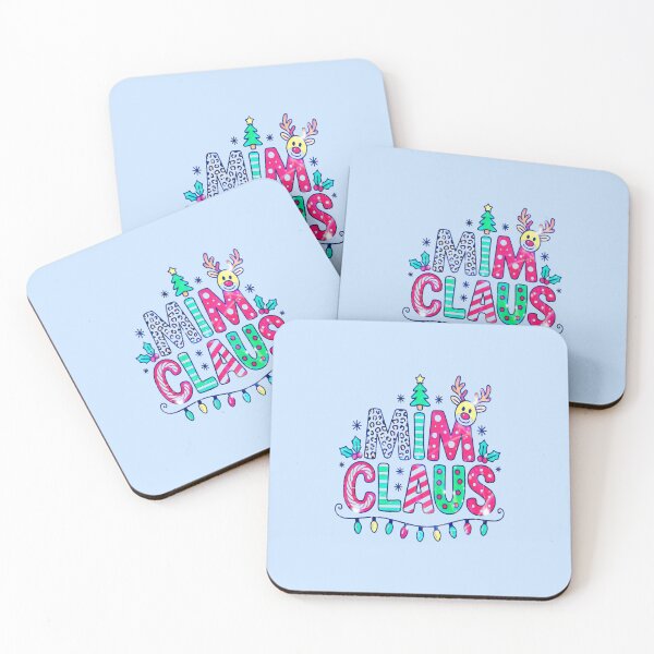 Item preview, Mim Claus Funny Christmas Reindeer Neon Typography designed and sold by creativerooney.