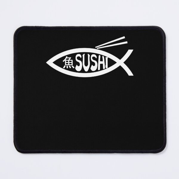 Item preview, Funny Nerdy Sushi Fish Symbol White Text designed and sold by MathWare MathClips.