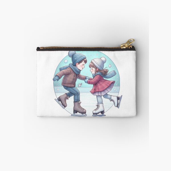 Item preview, Dancing on Ice – Winter Skating Couple Illustration designed and sold by denip.