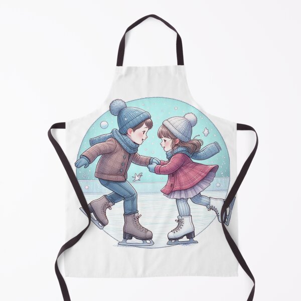 Item preview, Dancing on Ice – Winter Skating Couple Illustration designed and sold by denip.