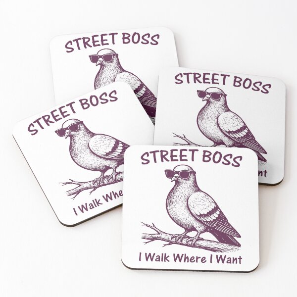 Item preview, Funny Pigeon Street Boss Urban Bird Art designed and sold by gunaone-design.