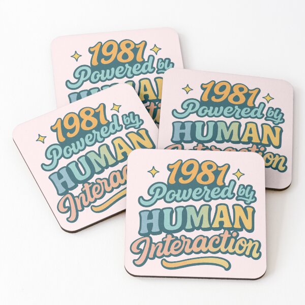 Item preview, Born in 1981 retro typography in candy-colored pastel tones designed and sold by Meandmyshop.