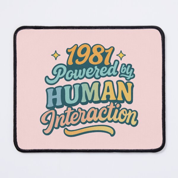 Item preview, Born in 1981 retro typography in candy-colored pastel tones designed and sold by Meandmyshop.