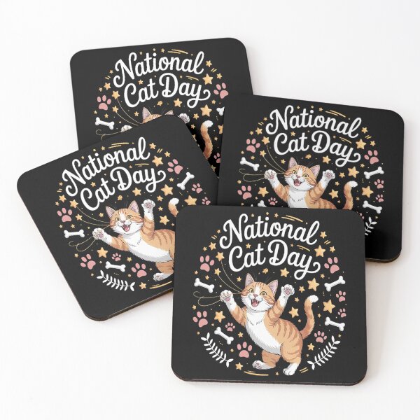 Item preview, National Cat Day Cute Tabby Kitty Celebration Happy Cat designed and sold by gandebro.