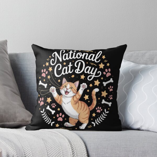 Item preview, National Cat Day Cute Tabby Kitty Celebration Happy Cat designed and sold by gandebro.