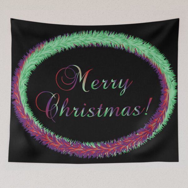 Item preview, Merry Christmas Wreath – Elegant Holiday Typography 3 designed and sold by ZorianArt.