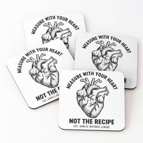 Item preview, Measure With Your Heart – Garlic Cooking Humor designed and sold by gunaone-design.