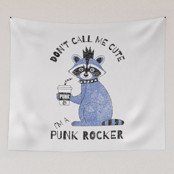 Item preview, “Don’t Call Me Cute – I’m a Punk” Raccoon | Feral Punk Animal designed and sold by paulo silveira.