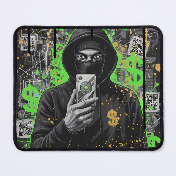 Item preview, Liquidity Legend Crypto Street Art Poster Masked Trader With Phone And Gold Drip Typography designed and sold by Bored Elon.