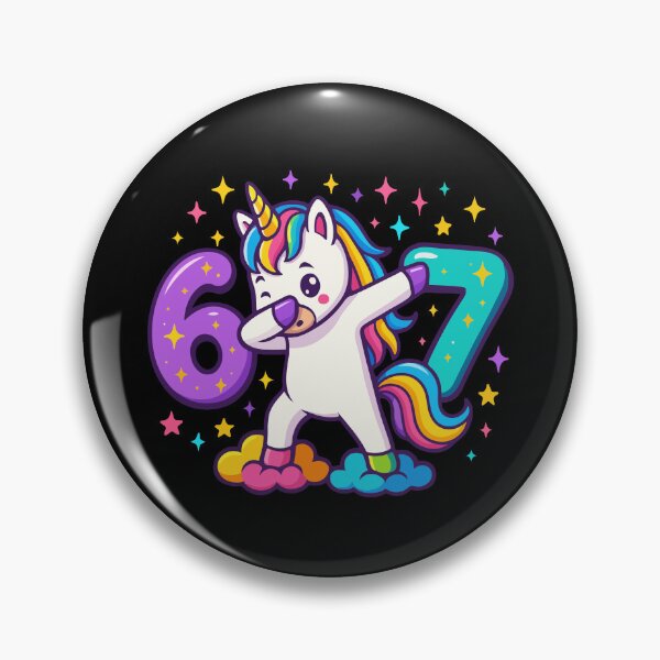 Item preview, Six Seven Viral Unicorn Meme Design designed and sold by CleanDecor.