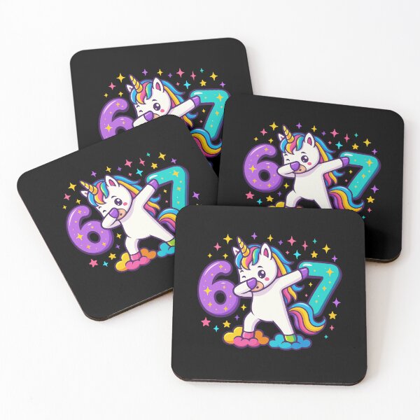 Item preview, Six Seven Viral Unicorn Meme Design designed and sold by CleanDecor.