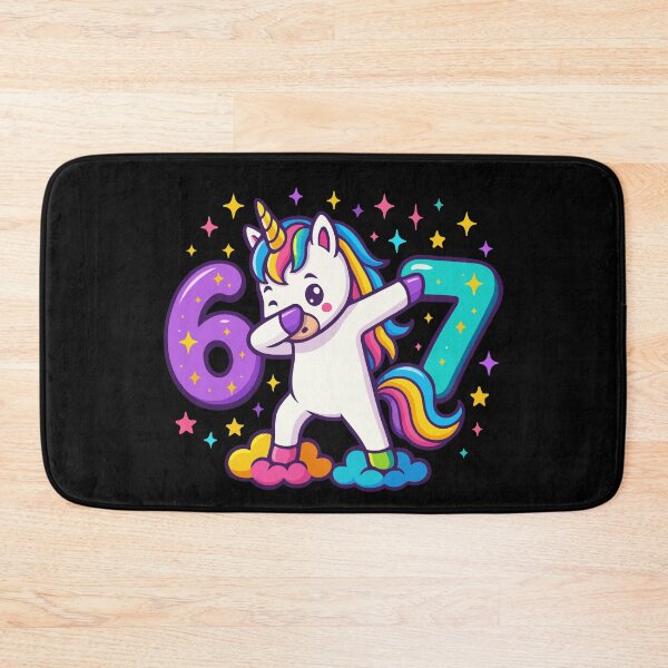 Item preview, Six Seven Viral Unicorn Meme Design designed and sold by CleanDecor.