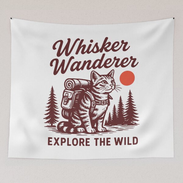 Item preview, Whisker Wanderer Cat Funny Adventure Kitty Cat Explorer designed and sold by gunaone-design.