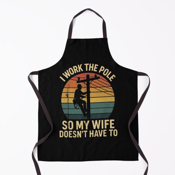 Item preview, Utility Lineman Retro Sunset, I Work The Pole Worker Humor designed and sold by love3617.