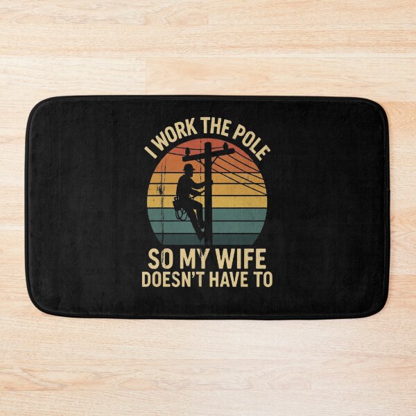 Item preview, Utility Lineman Retro Sunset, I Work The Pole Worker Humor designed and sold by love3617.