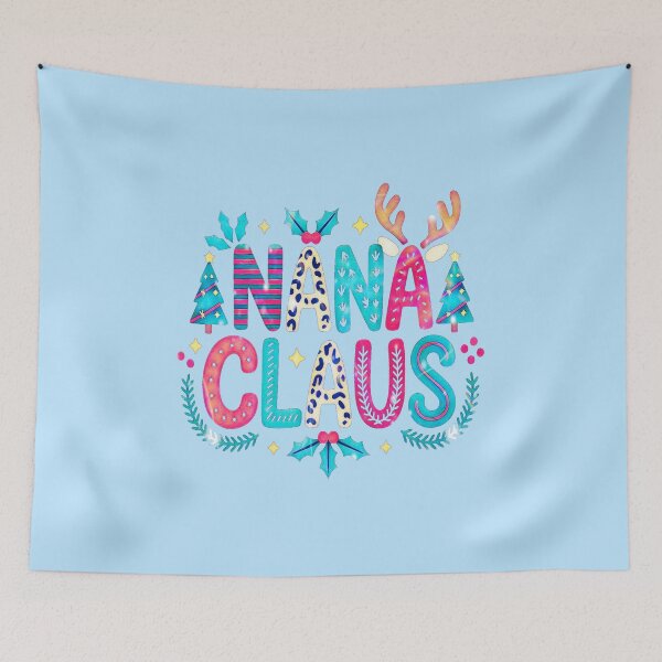 Item preview, Nana Claus Colorful Christmas Typography designed and sold by creativerooney.