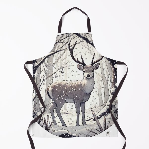 Item preview, Silent Symphony – Mystical Deer in Winter Forest designed and sold by denip.