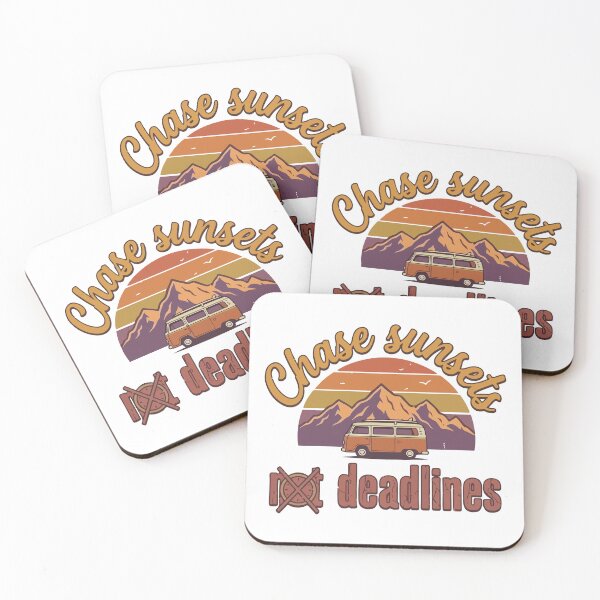 Item preview, Chase Sunsets Not Deadlines | Travel Freedom Lifestyle T-Shirt designed and sold by typoinspired.