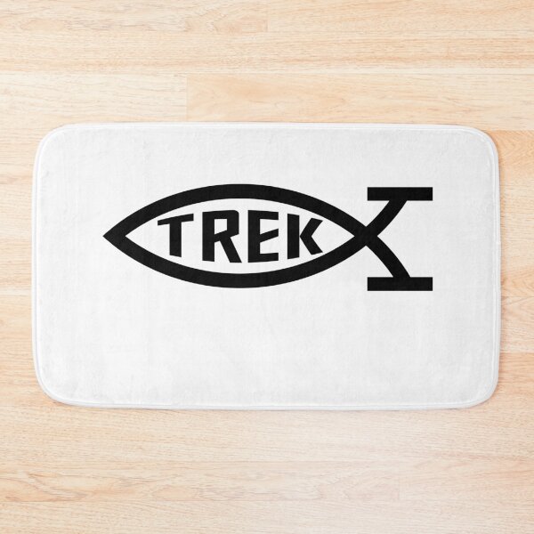 Item preview, Funny Nerdy Trek Fish Symbol Sci-Fi Fan Black Text designed and sold by MathWare MathClips.