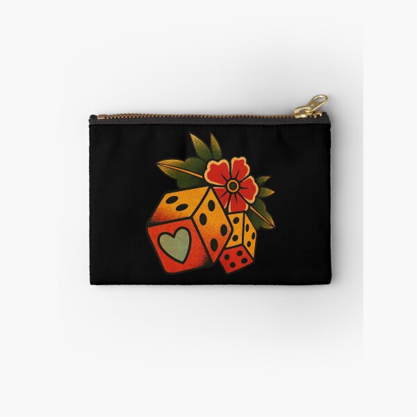 Item preview, dice and flowers tattoo designed and sold by SailorsInk.