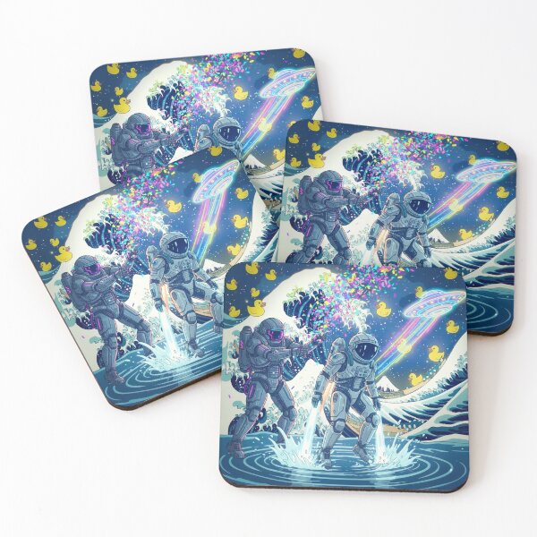 Item preview, The Great Wave Falls Down the Cyberpunk Rabbithole designed and sold by bakedpotatoarts.