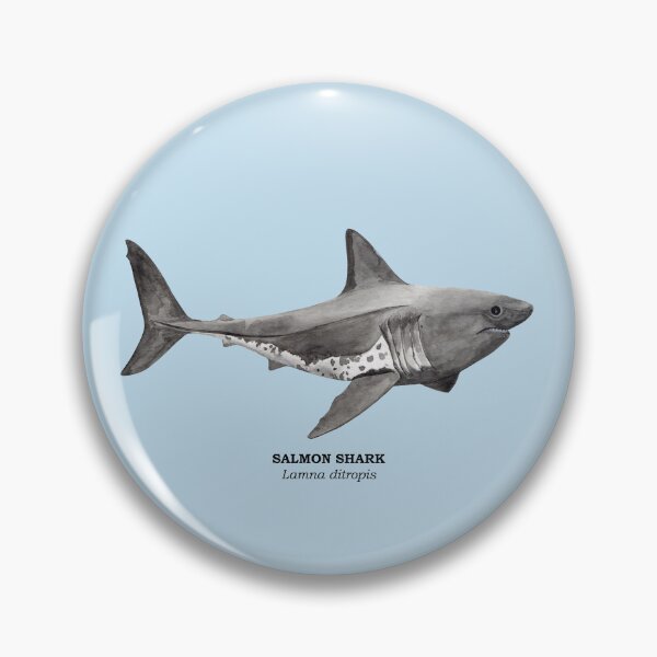 Item preview, SALMON SHARK-Lamna ditropis (name) designed and sold by BEATRIZ ABAITUA.