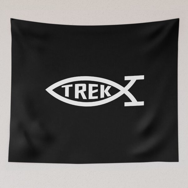 Item preview, Funny Nerdy Trek Fish Symbol Sci-Fi Fan White Text designed and sold by MathWare MathClips.