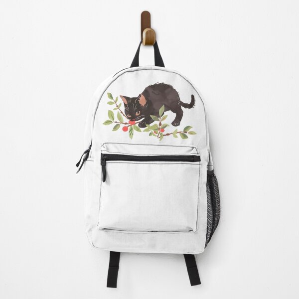 Item preview, Black cat smelling fruits designed and sold by xiao xuans.