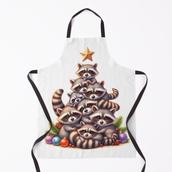 Item preview, Coco Raccoon’s Christmas Tree – Festive Animal Stack Holiday Design designed and sold by denip.