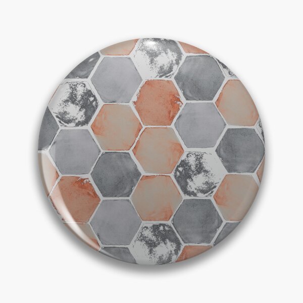 Item preview, Hexagon grid - Orange & Gray designed and sold by Studio Variatio.