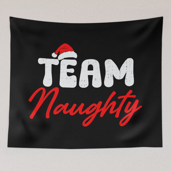 Item preview, Team Naughty Funny Christmas Couple Matching Team Nice Xmas  designed and sold by JEFDodsonArt.