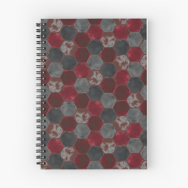 Item preview, Hexagon grid - Red & Gray designed and sold by Studio Variatio.