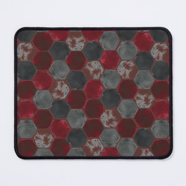 Item preview, Hexagon grid - Red & Gray designed and sold by Studio Variatio.